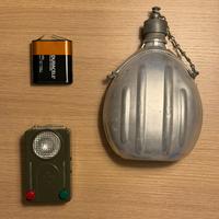 Borraccia alluminio e torcia Esercito Svizzero