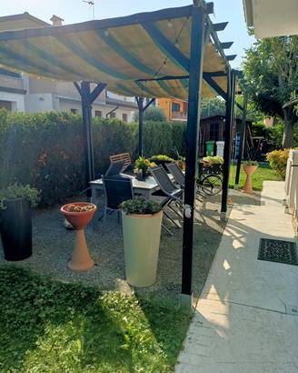 pergola in legno 6m x 3m verde