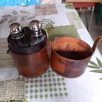 Borracce vintage da caccia con custodia