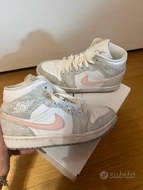 nike jordan rosa e grigie