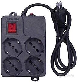 Multipresa elettrica 4 prese shuko + interruttore