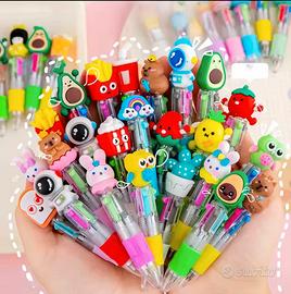 Penna 4 colori cartoni animati mini penna bimbi