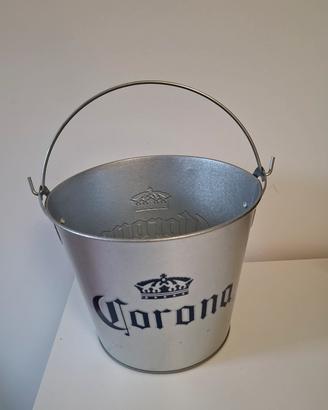 Secchiello ghiaccio birra Corona in metallo zincat