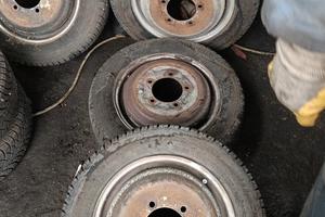 6 cerchi e gomme Piaggio Porter 14 pollici 