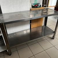 TAVOLO DA LAVORO PROFESSIONALE ACCIAIO