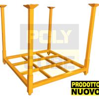 Pallet o pedane in metallo con montanti liberi 