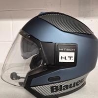 Casco Jet Blauer Solo BTR Blu Carbon Nero Opaco

