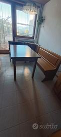  panca ad angolo + tavolo+ 4 sedie