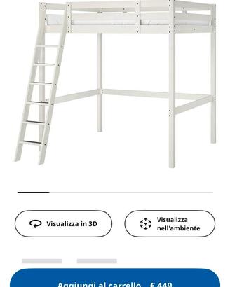 struttura per letto a soppalco 140x200