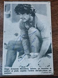 autografo originale Maradona 