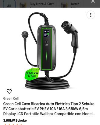 Carica batteria auto elettrica EV type 2