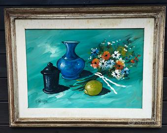 MARCELLO GAMURRO “NATURA MORTA” PITTURA AD OLIO