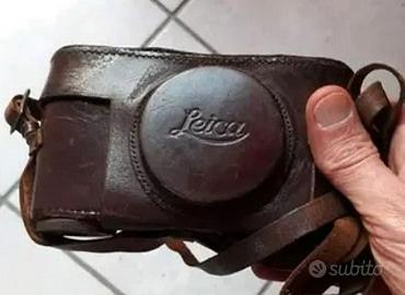Leica Leitz custodia e tracolla in cuoio