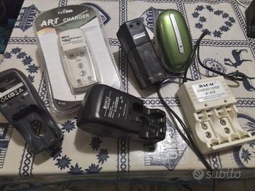 6 CARICABATTERIE PER BATTERIE RICARICABILI NUOVI