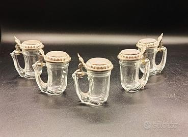 SET COLLEZIONE MINI BOCCALI  BIRRA SCHNUPSKRUGERL