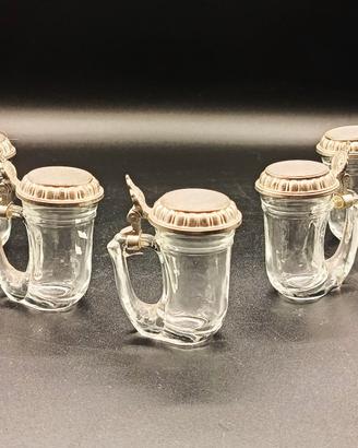 SET COLLEZIONE MINI BOCCALI  BIRRA SCHNUPSKRUGERL