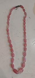 collana in quarzo rosa