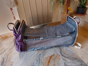 Zaino borsa fasciatoio e lettino pieghevole