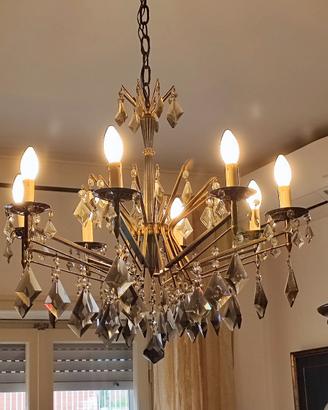 Lampadario a gocce in vetro di Murano