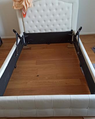 Letto contenitore una piazza e mezza con materasso