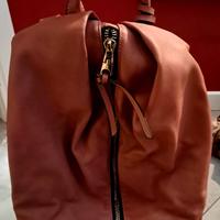 borsa zaino donna rosa antico ecopelle