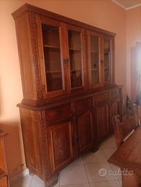 Credenza, tavolo di cm 190, 8 sedie, porta tv,  di