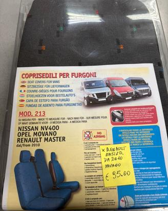 Coprisedili x furgoni col, grigio