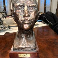 Scultura autoritratto in Bronzo Antonio Ligabue
