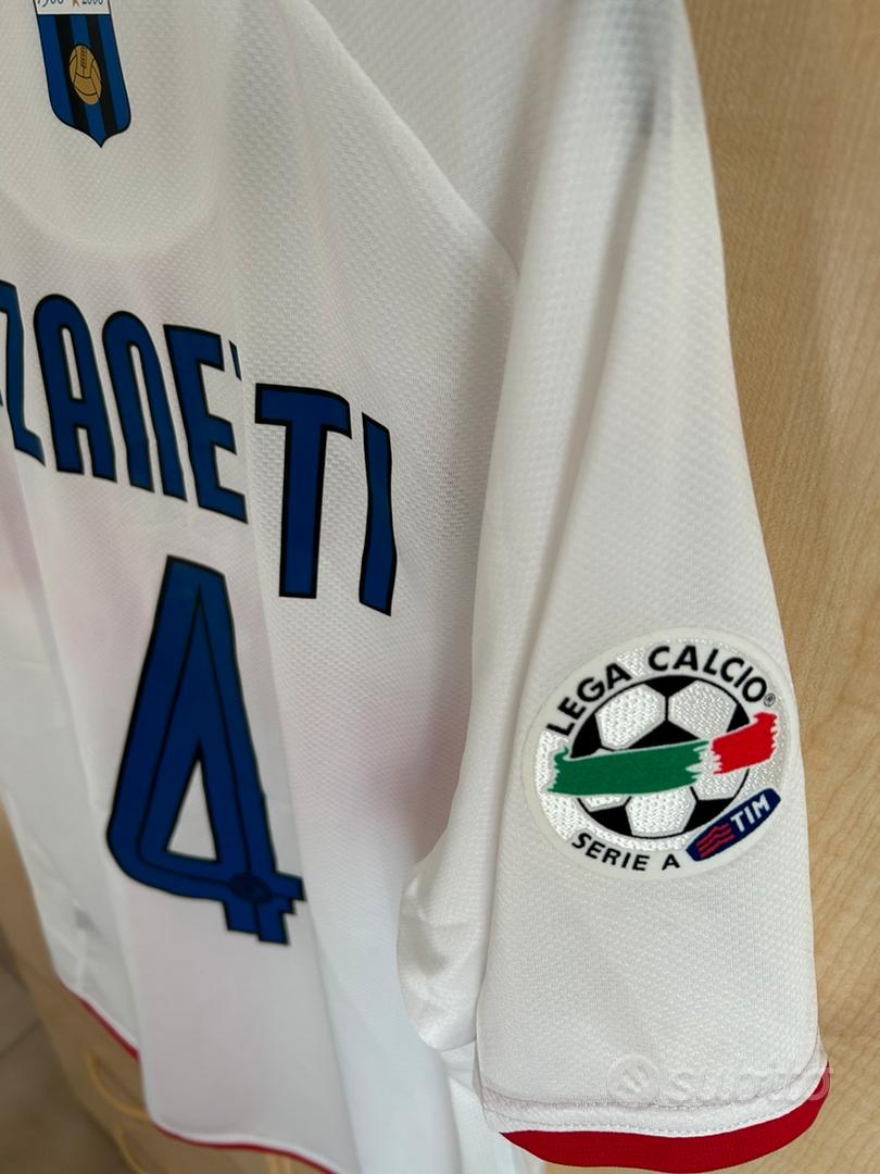 Maillot INTER Milan Away 2007/2008 – JAVIER ZANETTI #4 – Capitano – Taille L – Neuf