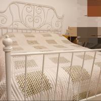 struttura letto bianco rete doghe matrimoniale