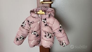 Piumino bambina 9-12 mesi 80 cm rosa con cappuccio