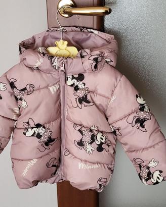 Piumino bambina 9-12 mesi 80 cm rosa con cappuccio