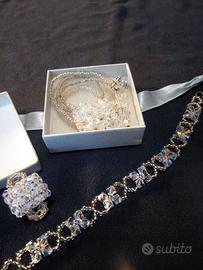 Completo di bijoux in perline brillanti handmade