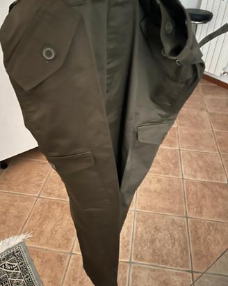 Pantaloni cargo mimetici verdi caccia pesca w 32