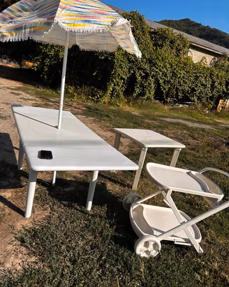 Tavoli e carrello da giardino terrazza esterno 