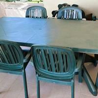 tavolo da esterno con sei sedie marca NARDI