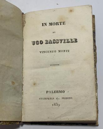 Libro Antico Miscellanea Opere Edite a Palermo 800
