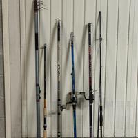 6 canne da pesca miste canna pasturatore