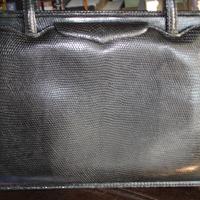 Borsa vintage in lucertola nera