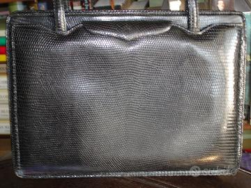 Borsa vintage in lucertola nera