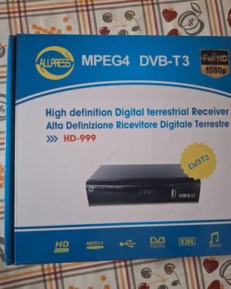 Ricevitore Digitale terrestre DVB-T2 nuovo 
