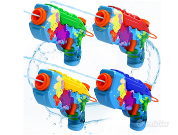 Set 4 Pistole ad Acqua giocattolo – Portata 10m –
