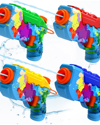 Set 4 Pistole ad Acqua giocattolo – Portata 10m –