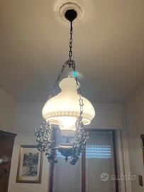 Lampadario vintage stile lampada a petrolio in vet