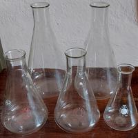 Lotto di n. 5 beuta farmaceutiche vintage