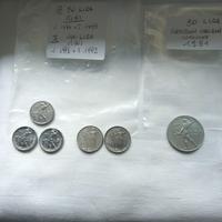 6 monete da 50 e 100 lire