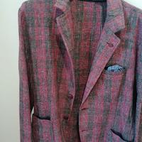 Giacca sartoriale da uomo rossa e nera