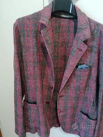 Giacca sartoriale da uomo rossa e nera