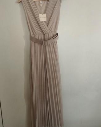 New Collection -Vestito plissettato con cintura
