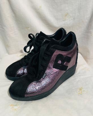 Rucoline • Scarpe casual in pelle e zeppa interna